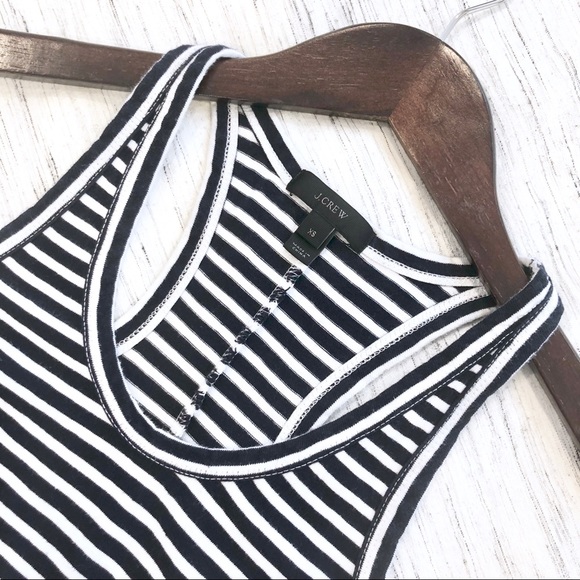 J. Crew Navy & White Striped Tank Dress XS - Picture 2 of 7
